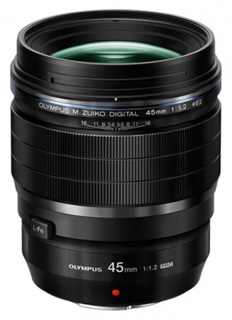 Olympus 45mm f1.2 Pro lens, black