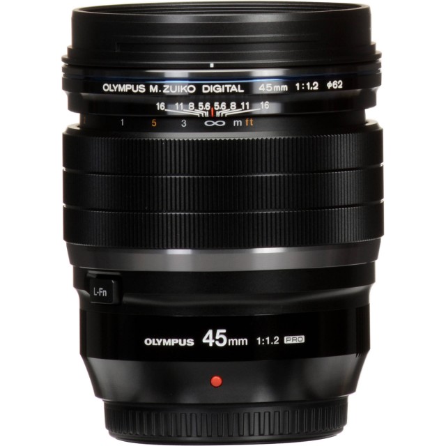 Olympus 45mm f1.2 Pro lens, black