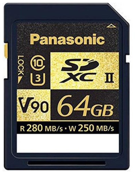 Lumix Panasonic SDXC II 64gb 280Mb/s V90 UHS-3 Memory Card