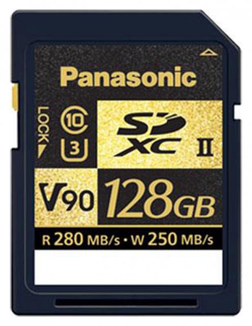 Panasonic SDXC II 128gb 280Mb/s V90 UHS-3 Memory Card