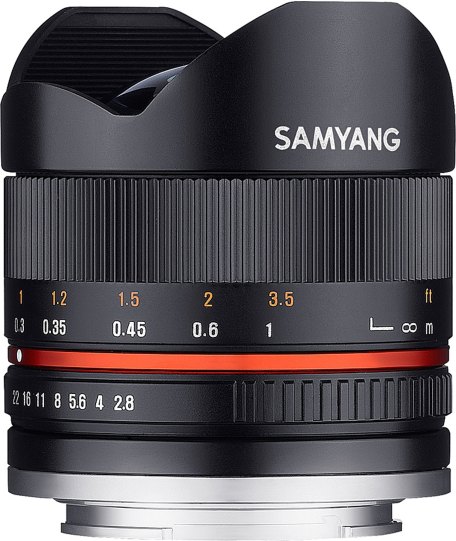 Samyang 8mm f2.8 II Fisheye lens for Sony E mount, black