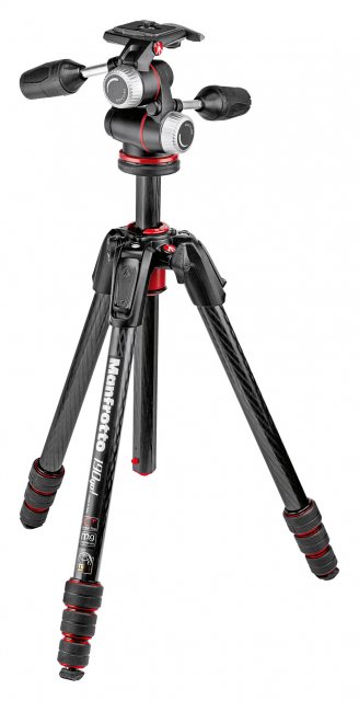Manfrotto Manfrotto 190go! Carbon 4-Section M-Lock Tripod with MHXPRO 3-Way Head