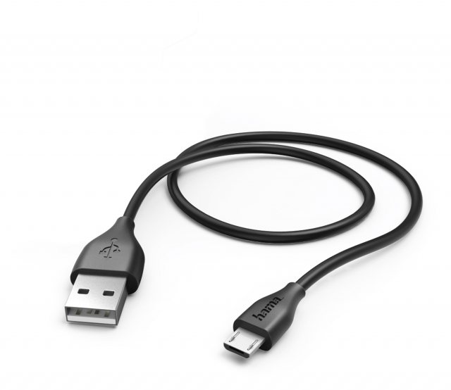 Hama USB Cable, Micro-USB, 1.4 m, black