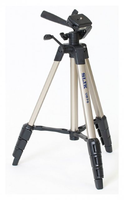 Slik U874 Tripod with 3-way Pan head and case