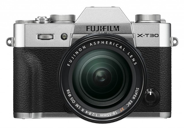 Fujifilm X-T30 Mirrorless Camera, Silver with XF 18-55 Lens
