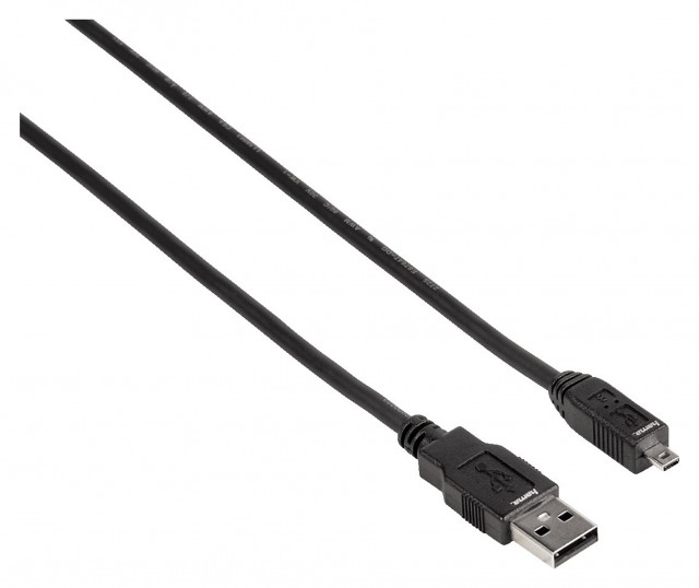 Hama USB 2 lead mini B (B8 pin), 1.8 m, black