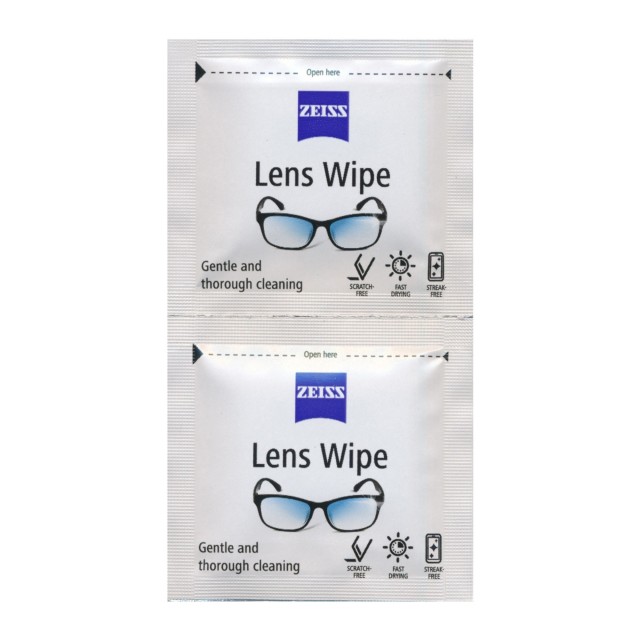 Zeiss lens wipes, twin-pack