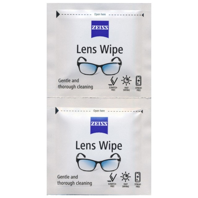 Zeiss lens wipes, twin-pack