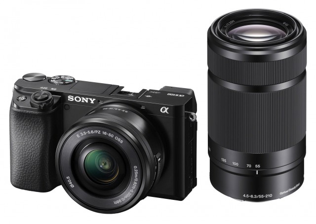 Sony Alpha 6100 Mirrorless Camera with 16-50mm and 55-210mm Lenses