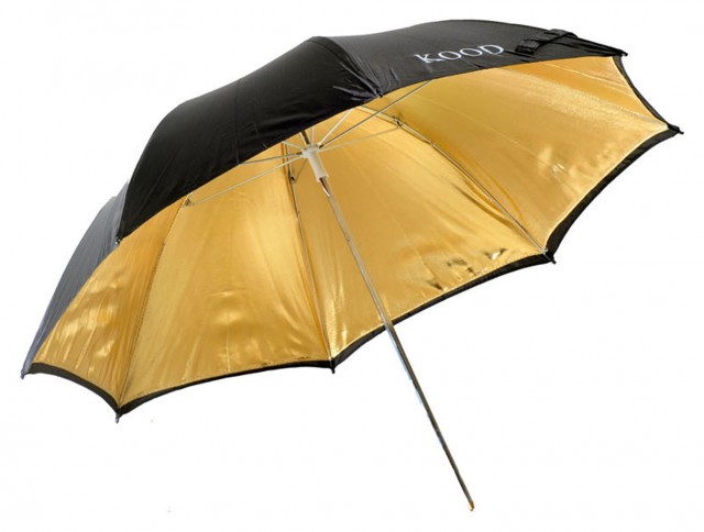 Kood Kood 36in Umbrella, Gold/Black