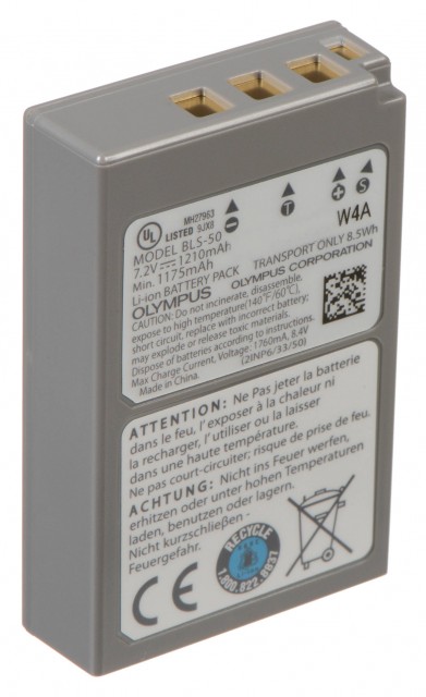 Olympus BLS-50 Lithium Ion Battery in white box