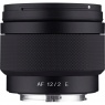 Samyang AF 12mm f2.0 Wide Angle lens for Sony E, black