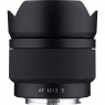 Samyang AF 12mm f2.0 Wide Angle lens for Sony E, black