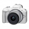 Canon Canon EOS R50 Mirrorless Camera, White with RF-S 18-45mm lens