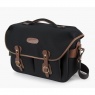 Billingham Hadley One Shoulder Bag, Black Canvas-Tan Trim
