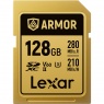 Lexar SDXC Pro Gold Series ARMOR UHS-II 128GB V60 IP68 Stainless Steel R280/W210MB/s