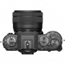 Fujifilm Fujifilm X-T50 Mirrorless Camera, Charcoal Silver with XC 15-45 lens