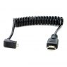 Atomos Coiled right-angle micro HDMI to full HDMI cable (30-45cm)