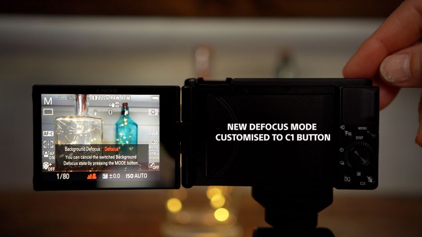 new defocus mode customised to C1 button